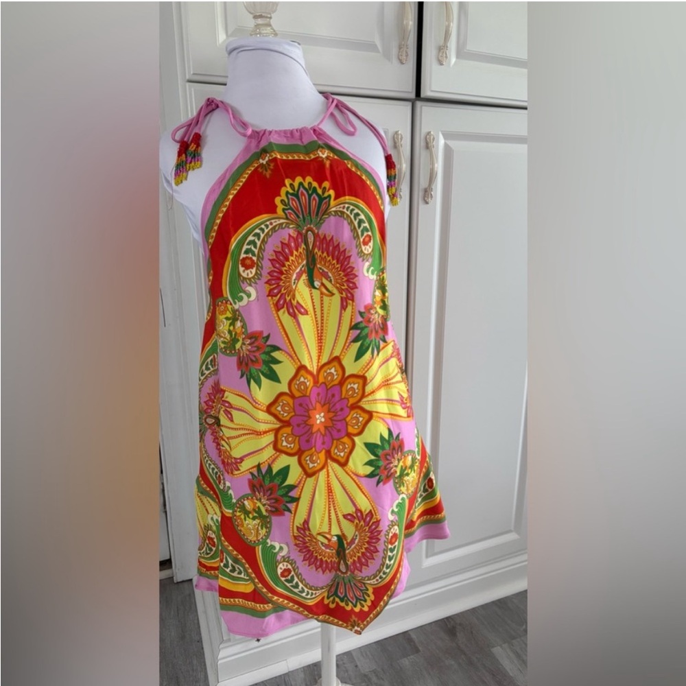 FARM Rio Beach Scarf Mini Dress Sz XS - Picture 4 of 7